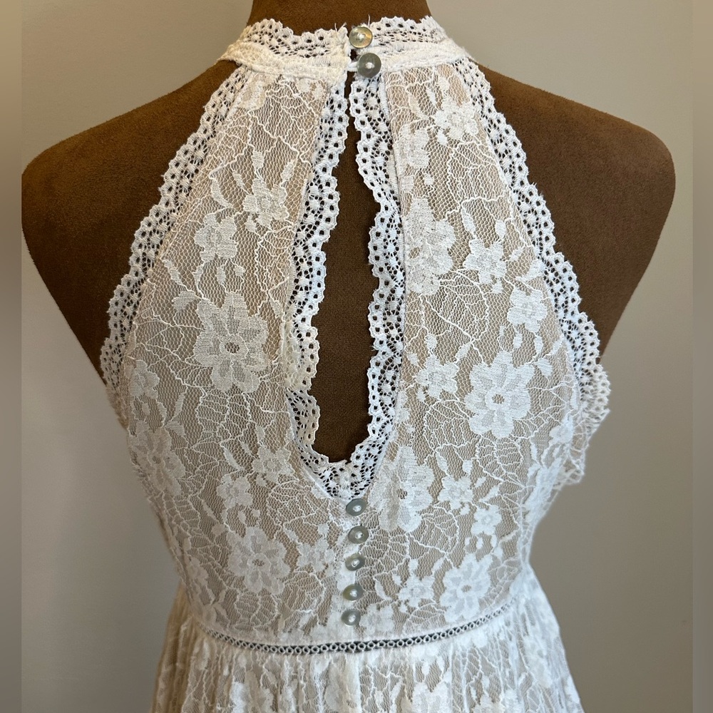 Joyfolie Cream Lace Maxi Dress - Picture 7 of 8